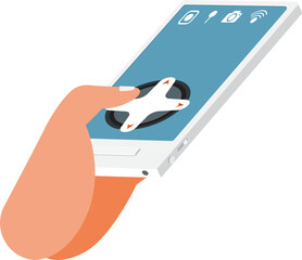 Illustrations flat design concept drones and camera. PNG