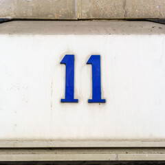 Obraz na płótnie Canvas house number eleven (11)