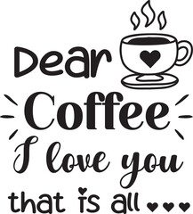 Coffee Is A Hug In A Mug lettering and coffee quote illustration
