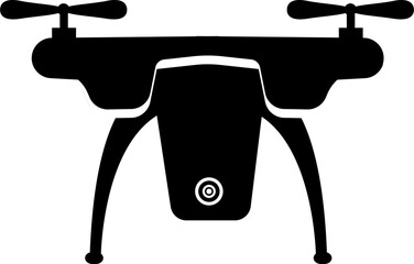 Naklejka premium Illustrations flat design concept drones and camera. PNG