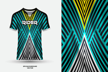 Modern T shirt jersey design suitable for sports, racing, soccer, gaming and e sports vector