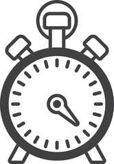 stopwatch illustration in minimal style