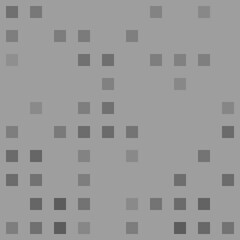 Abstract seamless geometric pattern. Mosaic background of black squares. Evenly spaced big shapes of different color. Vector illustration on gray background
