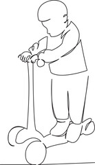 kid on a scooter