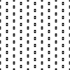 Square seamless background pattern from geometric shapes. The pattern is evenly filled with big black ace of spades cards. Vector illustration on white background