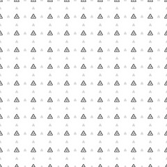 Square seamless background pattern from black roundabout signs are different sizes and opacity. The pattern is evenly filled. Vector illustration on white background