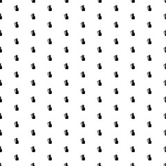 Square seamless background pattern from geometric shapes. The pattern is evenly filled with black travel backpack symbols. Vector illustration on white background