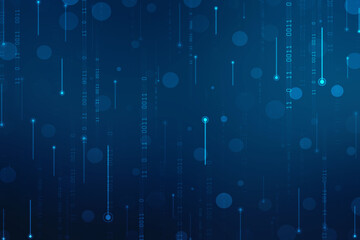 Binary Code Background, Digital Abstract technology background, flowing number one and zero text in binary code format in technology background. Internet Big data Concept