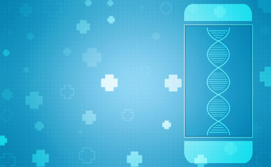 
DNA structure, Genetics and medical science concept, Concept of biochemistry with Dna molecule on abstract medical background