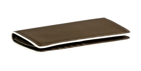 brown leather wallet isolated and save as to PNG file