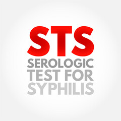 STS - Serologic Test for Syphilis acronym, medical concept background