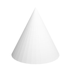 Geometric real Cone. Conus 3d illustration