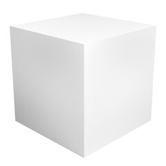 Design concept - abstract geometric real plastic cube. 3d illustration