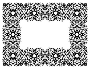 Valentine clip art with black vintage frame