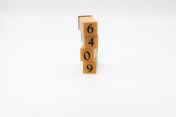 木ブロック　数字　ナンバー　Number　6409