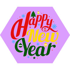 Happy new year   Isolated Vector icon

