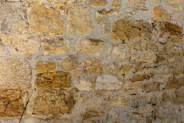 Vieux mur de brique usé par le temps, texture de brique