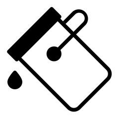 Icon Paint Bucket With Style Glyph