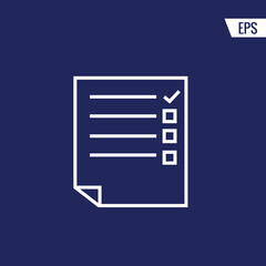 Check list vector icon illustration sign