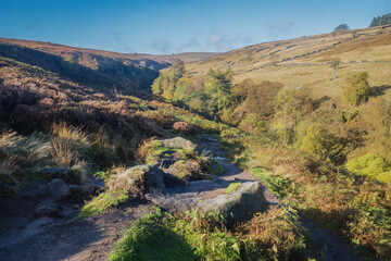 Fototapeta na wymiar Walking from Haworth to Top Withens and Wuthering Heights