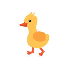 Cartoon illustration. Duckling is an animal and a family duckling.