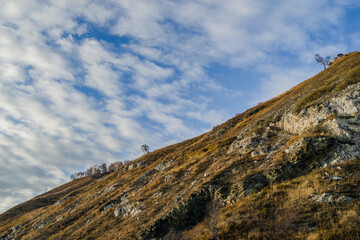 mountain landscape with blue sky