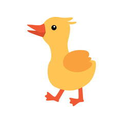 Cartoon illustration. Duckling is an animal and a family duckling.