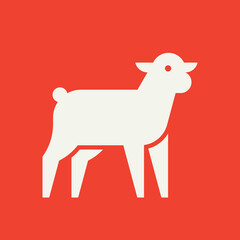 Lamb Logo. Icon design. Template elements