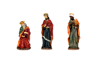 The three wise men. Ceramic figures