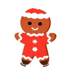 Vector illustration of an isolated gingerbread man