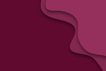 Magenta colour minimal style 3d paper cut background with blank space