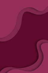 Magenta colour minimal style 3d paper cut background with blank space