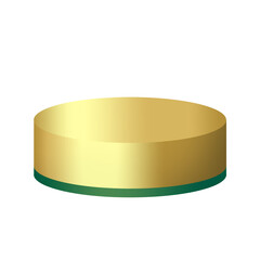 gold podium and green color