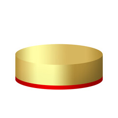 gold podium and red color