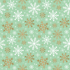 Design of Christmas texture with decorative snowflakes. Vector illustration