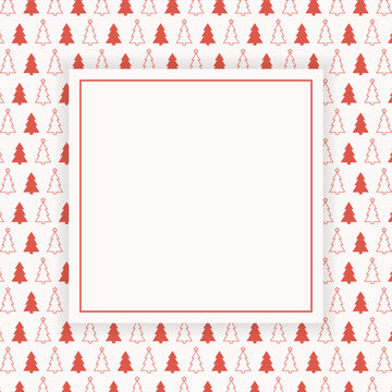 Empty background with Xmas trees. Christmas concept. Vector