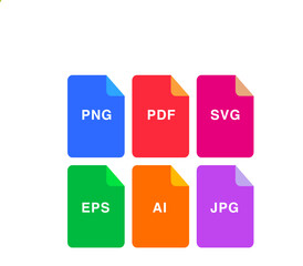 file icon vector colorfull