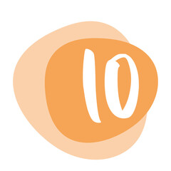 Fototapeta premium Number Info-graphic Bullet point 10, Shape number, Infographic Number.