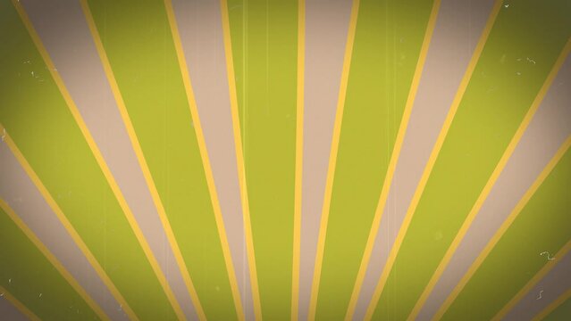 Retro background with green, yellow and pink sun rays