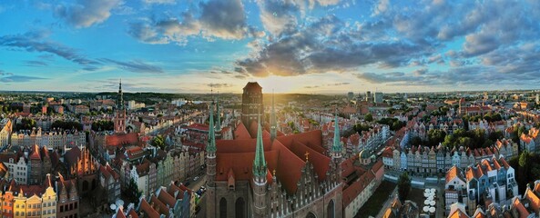 Beautiful shot of the Basilica of St. Mary of the Assumption of the Blessed Virgin Mary in Gdansk