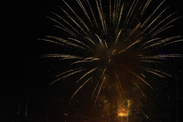 fireworks on a black background