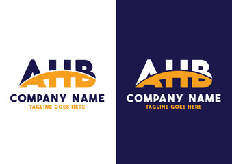 Letter AHB logo design vector template, AHB logo