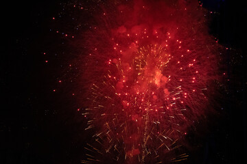 fireworks on a black background