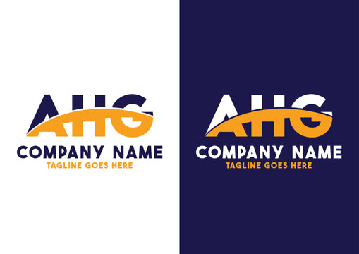 Letter AHG logo design vector template, AHG logo