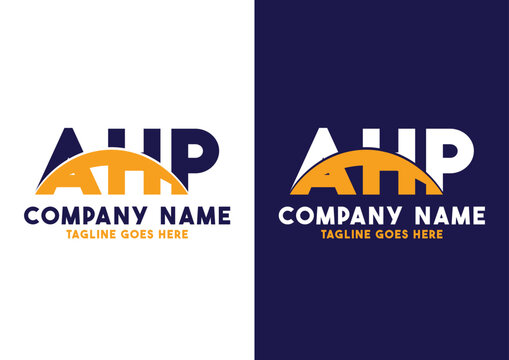 Letter AHP logo design vector template, AHP logo