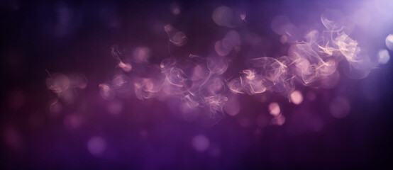 Purple Sparkling Bubbles Bokeh With Smoke Concept Celebration Background, Digital Artwork, Concept Art