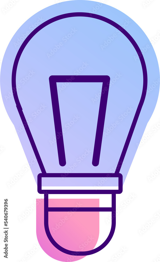 Wall mural icons light bulb line gradient digital device application ui kit