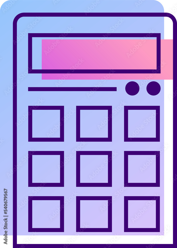 Wall mural icons heart line gradient digital device application ui kit