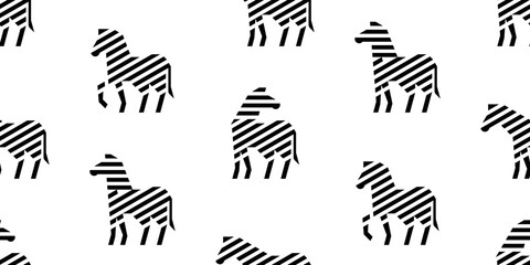 Seamless pattern with Zebras. isolated on white background
