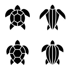 Obraz premium Set of Sea Turtle, Sea Turtle Logo. Icon design. Template elements